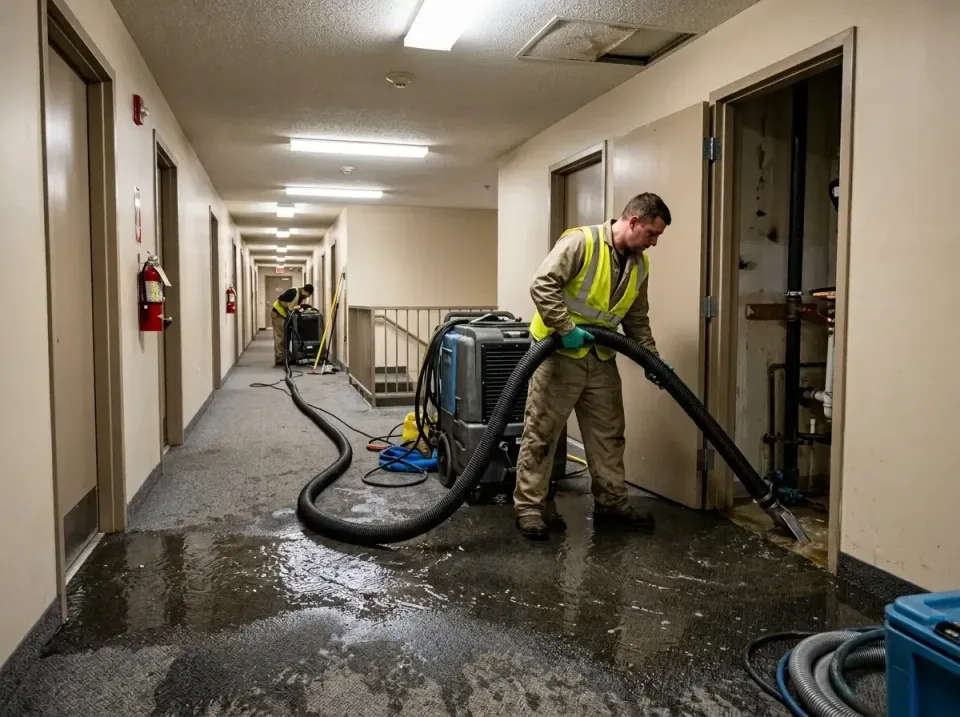 multi-unit-apartment-hallway-f-005 — frequently asked questions, Emergency Burst Pipe Water Extraction & Removal in Walterbo…